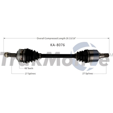 Surtrack Axle Cv Axle Shaft, Ka-8076 KA-8076